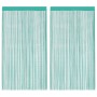 Cortinas de tiras 2 uds turquesa 140x250 cm de , Cortinas y visillos - Ref: Foro24-4102040, Precio: 24,55 €, Descuento: %