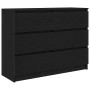 Aparador de madera de roble negro 100x35x76 cm de , Aparadores - Ref: Foro24-3328499, Precio: 141,53 €, Descuento: %