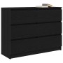 Aparador de madera de roble negro 100x35x76 cm de , Aparadores - Ref: Foro24-3328499, Precio: 141,53 €, Descuento: %