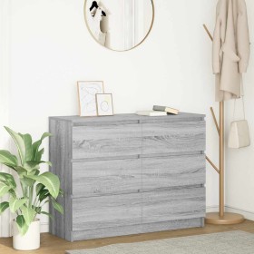 Aparador de madera de ingeniería gris sonoma 100x35x76 cm de , Aparadores - Ref: Foro24-3328503, Precio: 142,44 €, Descuento: %
