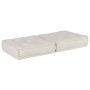 Puff modular de tela color crema 70x70x36 de , Cojines para sillas y sofás - Ref: Foro24-4019023, Precio: 122,34 €, Descuento: %