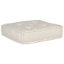 Puff modular de tela color crema 70x70x36 de , Cojines para sillas y sofás - Ref: Foro24-4019023, Precio: 122,34 €, Descuento: %