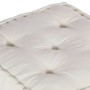 Puff modular de tela color crema 70x70x36 de , Cojines para sillas y sofás - Ref: Foro24-4019023, Precio: 122,34 €, Descuento: %