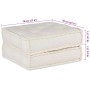 Puff modular de tela color crema 70x70x36 de , Cojines para sillas y sofás - Ref: Foro24-4019023, Precio: 122,34 €, Descuento: %
