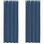 Cortinas de gasa con ojales 2 uds azul real de , Cortinas y visillos - Ref: Foro24-4102118, Precio: 16,18 €, Descuento: %