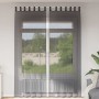 Cortinas de gasa con bolsillos para varillas 2 uds. negro de , Cortinas y visillos - Ref: Foro24-4102170, Precio: 15,23 €, De...