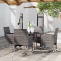 Juego de comedor de jardín 5 piezas ratán sintético gris de vidaXL, Conjuntos de jardín - Ref: Foro24-3058489, Precio: 327,24...