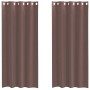 Cortinas de gasa con ojales 2 uds marrón 140x245 cm de , Cortinas y visillos - Ref: Foro24-4102068, Precio: 13,53 €, Descuent...