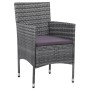 Juego de comedor de jardín 5 piezas ratán sintético gris de vidaXL, Conjuntos de jardín - Ref: Foro24-3058489, Precio: 327,24...
