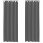 Cortinas de gasa con ojales 2 uds gris oscuro 140x300 cm de , Cortinas y visillos - Ref: Foro24-4102082, Precio: 14,91 €, Des...