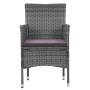 Juego de comedor de jardín 5 piezas ratán sintético gris de vidaXL, Conjuntos de jardín - Ref: Foro24-3058489, Precio: 327,24...