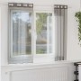 Cortinas de gasa con ojales 2 uds gris oscuro 140x140 cm de , Cortinas y visillos - Ref: Foro24-4102077, Precio: 13,54 €, Des...