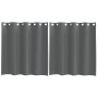 Cortinas de gasa con ojales 2 uds gris oscuro 140x140 cm de , Cortinas y visillos - Ref: Foro24-4102077, Precio: 13,54 €, Des...