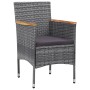 Juego comedor de jardín 3 piezas ratán sintético gris de vidaXL, Conjuntos de jardín - Ref: Foro24-3058485, Precio: 238,65 €,...