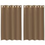 Cortinas de gasa con ojales 2 uds marrón claro de , Cortinas y visillos - Ref: Foro24-4102126, Precio: 14,36 €, Descuento: %