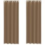 Cortinas de gasa con ojales 2 uds marrón claro de , Cortinas y visillos - Ref: Foro24-4102130, Precio: 14,06 €, Descuento: %