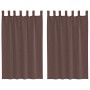 Cortinas de gasa con bolsillos para varillas 2 uds. marrón de , Cortinas y visillos - Ref: Foro24-4102172, Precio: 13,30 €, D...