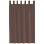 Cortinas de gasa con bolsillos para varillas 2 uds. marrón de , Cortinas y visillos - Ref: Foro24-4102172, Precio: 13,30 €, D...
