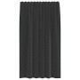 Cortinas de gasa con trabillas 2 uds. negro de , Cortinas y visillos - Ref: Foro24-4102257, Precio: 13,58 €, Descuento: %
