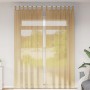 Cortinas de gasa con bolsillos para varillas 2 uds. arena de , Cortinas y visillos - Ref: Foro24-4102220, Precio: 14,05 €, De...