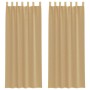 Cortinas de gasa con bolsillos para varillas 2 uds. arena de , Cortinas y visillos - Ref: Foro24-4102220, Precio: 14,05 €, De...