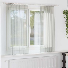 Cortinas de gasa con trabillas 2 uds gris claro 140x175 cm de , Cortinas y visillos - Ref: Foro24-4102297, Precio: 13,87 €, D...