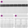 Cortinas de gasa con trabillas 2 uds gris claro 140x175 cm de , Cortinas y visillos - Ref: Foro24-4102297, Precio: 13,87 €, D...