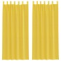 Cortinas de gasa con bolsillos para varillas 2 uds. amarillo de , Cortinas y visillos - Ref: Foro24-4102229, Precio: 20,11 €,...
