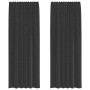Cortinas de gasa con trabillas 2 uds. negro de , Cortinas y visillos - Ref: Foro24-4102260, Precio: 15,49 €, Descuento: %