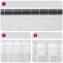 Cortinas de gasa con trabillas 2 uds. negro de , Cortinas y visillos - Ref: Foro24-4102260, Precio: 15,49 €, Descuento: %