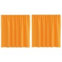 Cortinas de gasa con trabillas 2 uds naranja 140x140 cm de , Cortinas y visillos - Ref: Foro24-4102281, Precio: 16,09 €, Desc...
