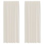 Cortinas de gasa con trabillas 2 uds. crema de , Cortinas y visillos - Ref: Foro24-4102269, Precio: 15,25 €, Descuento: %
