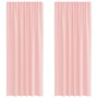 Cortinas de gasa con trabillas 2 uds rosa 140x225 cm de , Cortinas y visillos - Ref: Foro24-4102288, Precio: 17,27 €, Descuen...