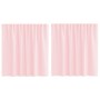 Cortinas de gasa con trabillas 2 uds rosa claro 140x140 cm de , Cortinas y visillos - Ref: Foro24-4102276, Precio: 14,47 €, D...