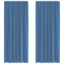Cortinas de gasa con trabillas 2 uds azul real 140x245 cm de , Cortinas y visillos - Ref: Foro24-4102304, Precio: 15,15 €, De...