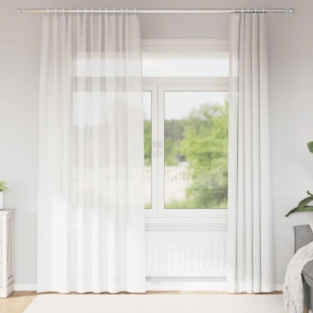 Cortinas de gasa con trabillas 2 uds. color blanco 140x225 cm de , Cortinas y visillos - Ref: Foro24-4102333, Precio: 14,93 €...