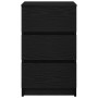 Mesilla de noche con 3 cajones color negro 39x35x65 cm de , Mesitas de noche - Ref: Foro24-861339, Precio: 65,06 €, Descuento: %