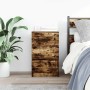 Mesilla de noche con 3 cajones roble ahumado 39x35x65 cm de , Mesitas de noche - Ref: Foro24-861345, Precio: 59,59 €, Descuen...
