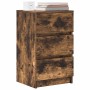 Mesilla de noche con 3 cajones roble ahumado 39x35x65 cm de , Mesitas de noche - Ref: Foro24-861345, Precio: 59,59 €, Descuen...