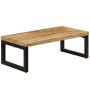 Mesa de centro madera maciza de mango y acero 100x50x35 cm en Mesas de centro | Comprar online en Foru.es