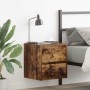Mesillas de noche de pared 2 uds roble ahumado 38x34x40 cm de , Mesitas de noche - Ref: Foro24-861256, Precio: 78,11 €, Descu...