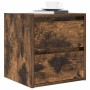 Mesillas de noche de pared 2 uds roble ahumado 38x34x40 cm de , Mesitas de noche - Ref: Foro24-861256, Precio: 78,11 €, Descu...