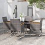 Juego de comedor de jardín 5 piezas ratán sintético gris de vidaXL, Conjuntos de jardín - Ref: Foro24-3058495, Precio: 364,59...