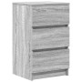Mesilla de noche con 3 cajones gris Sonoma 39x35x65 cm de , Mesitas de noche - Ref: Foro24-861347, Precio: 63,21 €, Descuento: %