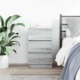 Mesilla de noche con 3 cajones gris Sonoma 39x35x65 cm de , Mesitas de noche - Ref: Foro24-861347, Precio: 63,21 €, Descuento: %