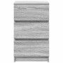 Mesilla de noche con 3 cajones gris Sonoma 39x35x65 cm de , Mesitas de noche - Ref: Foro24-861347, Precio: 63,21 €, Descuento: %