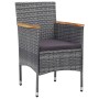 Juego de comedor de jardín 5 piezas ratán sintético gris de vidaXL, Conjuntos de jardín - Ref: Foro24-3058495, Precio: 364,59...