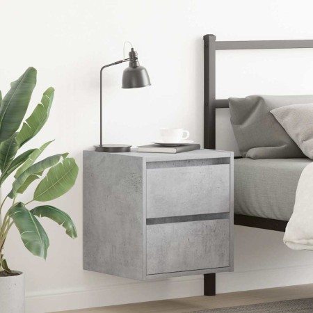 Mesillas de noche de pared 2 uds gris hormigón 38x34x40 cm de , Mesitas de noche - Ref: Foro24-861254, Precio: 78,11 €, Descu...