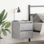 Mesillas de noche de pared 2 uds gris hormigón 38x34x40 cm de , Mesitas de noche - Ref: Foro24-861254, Precio: 78,11 €, Descu...