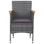 Juego de comedor de jardín 5 piezas ratán sintético gris de vidaXL, Conjuntos de jardín - Ref: Foro24-3058495, Precio: 364,59...
